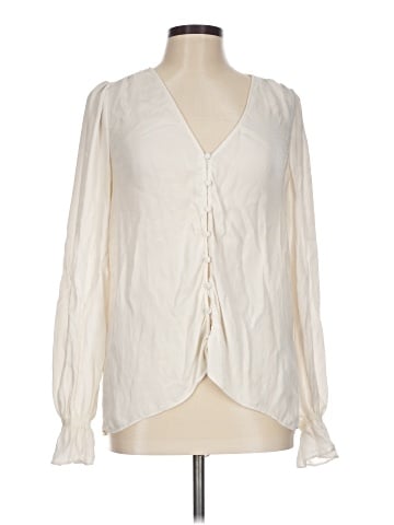 Joie Long Sleeve Silk Top (view 1)