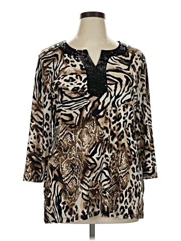 JM Collection 3/4 Sleeve Blouse (view 1)