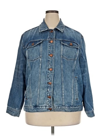 Madewell The Oversized Jean Jacket in Wortham Wash (view 1)