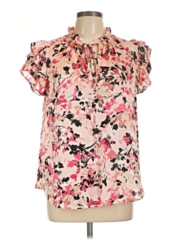 Anne Klein Short Sleeve Blouse (view 1)