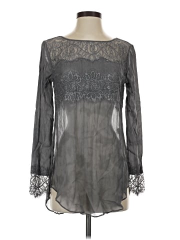Calypso St. Barth Long Sleeve Silk Top (view 1)