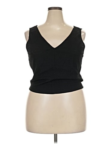 Madewell V-Neck Sleeveless Crop Top (view 1)