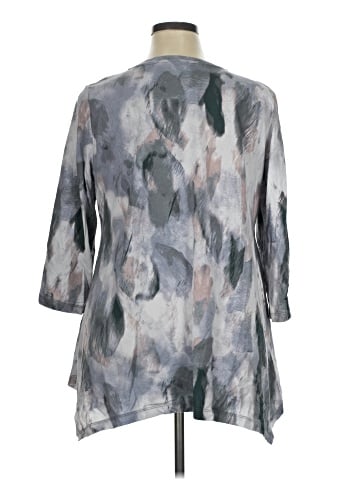 LOGO by Lori Goldstein 3/4 Sleeve Blouse (view 2)