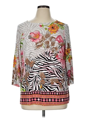 Susan Graver 3/4 Sleeve Blouse (view 1)