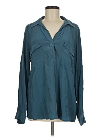 Eileen Fisher Long Sleeve Silk Top (view 1)