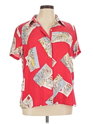 Liz Claiborne Short Sleeve Silk Top (view 1)