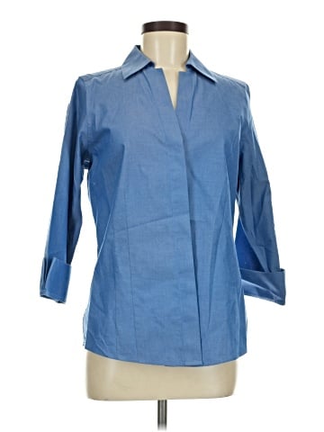 Foxcroft 3/4 Sleeve Button-Down Shirt (view 1)