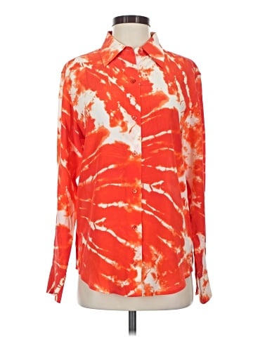 Equipment Long Sleeve Silk Top (view 1)