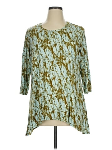 LOGO by Lori Goldstein 3/4 Sleeve Blouse (view 1)