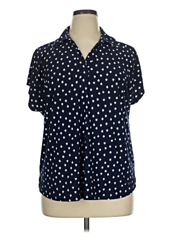 Jones New York Signature Short Sleeve Blouse (view 1)