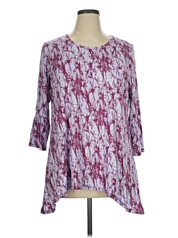 LOGO by Lori Goldstein 3/4 Sleeve Blouse (view 1)