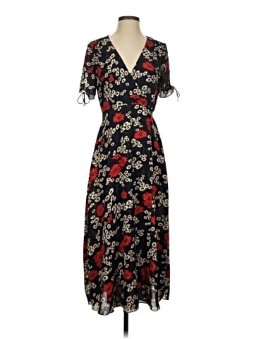 Madewell Peekaboo-Sleeve Midi Dress in Hillside Daisies (view 1)