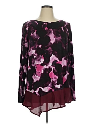 LOGO by Lori Goldstein Long Sleeve Blouse (view 1)