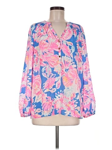Lilly Pulitzer Long Sleeve Silk Top (view 1)