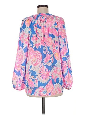 Lilly Pulitzer Long Sleeve Silk Top (view 2)