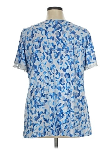 LOGO by Lori Goldstein Short Sleeve Blouse (view 2)