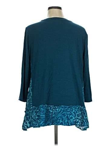 LOGO by Lori Goldstein 3/4 Sleeve Top (view 2)