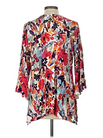 LOGO by Lori Goldstein 3/4 Sleeve Blouse (view 2)