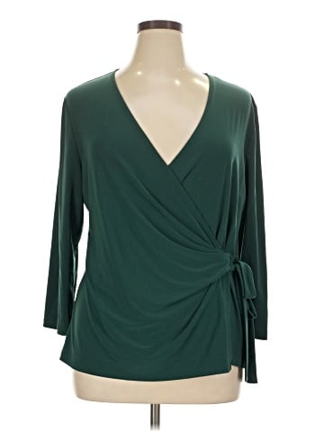 Black Label by Evan Picone 3/4 Sleeve T-Shirt (view 1)
