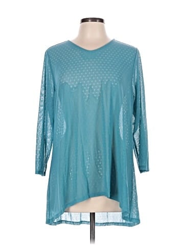 LOGO by Lori Goldstein 3/4 Sleeve Top (view 1)
