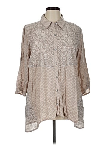 LOGO by Lori Goldstein 3/4 Sleeve Blouse (view 1)