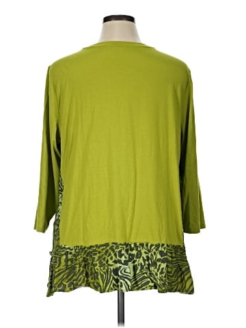 LOGO by Lori Goldstein 3/4 Sleeve Top (view 2)