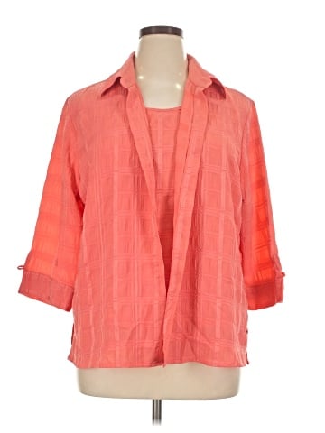 Joanna Plus 3/4 Sleeve Button-Down Shirt (view 1)