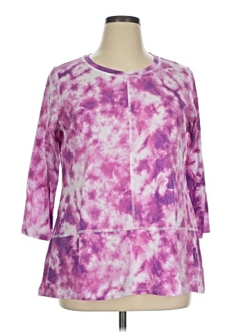 LOGO by Lori Goldstein 3/4 Sleeve Blouse (view 1)