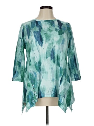 LOGO by Lori Goldstein 3/4 Sleeve Blouse (view 1)