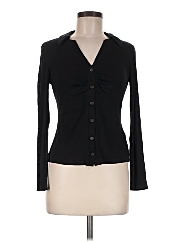 Madewell Ruched Polo Cardigan (view 1)