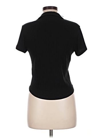 Madewell Ribbed V-Neck Polo Tee (view 2)