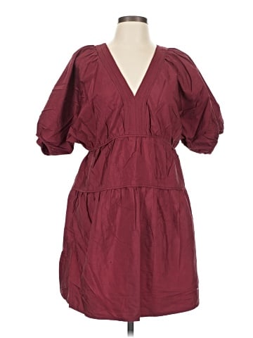 Madewell Puff-Sleeve Mini Dress in Poplin (view 1)