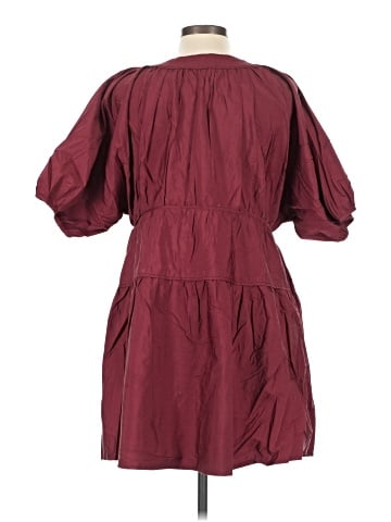 Madewell Puff-Sleeve Mini Dress in Poplin (view 2)