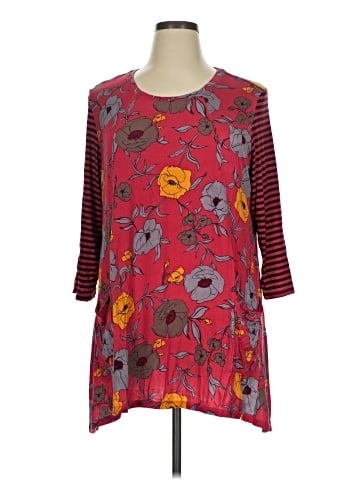 LOGO by Lori Goldstein 3/4 Sleeve Blouse (view 1)