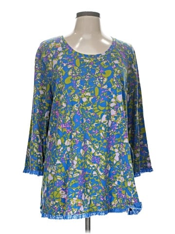 LOGO by Lori Goldstein 3/4 Sleeve Blouse (view 1)