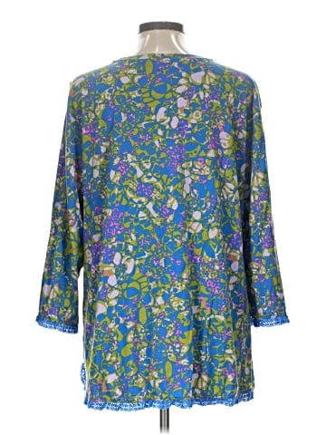 LOGO by Lori Goldstein 3/4 Sleeve Blouse (view 2)