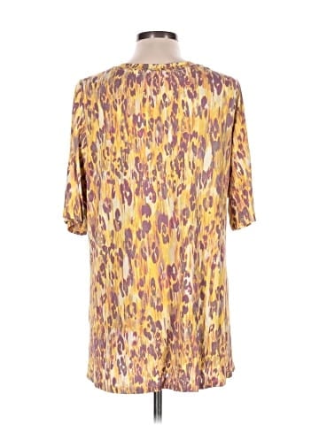 LOGO by Lori Goldstein Short Sleeve Blouse (view 2)