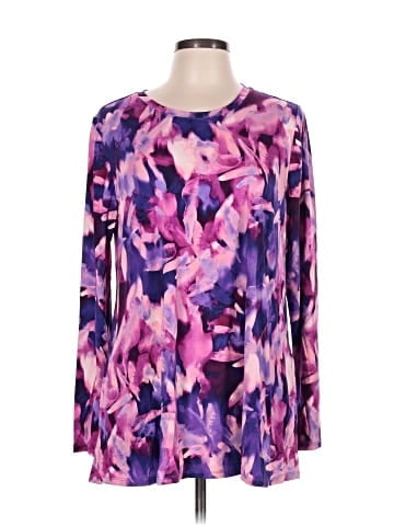 LOGO by Lori Goldstein Long Sleeve Blouse (view 1)