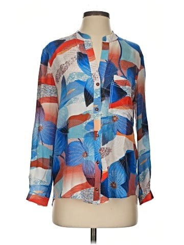 Diane von Furstenberg Long Sleeve Silk Top (view 1)