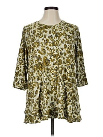 LOGO by Lori Goldstein 3/4 Sleeve Blouse (view 1)