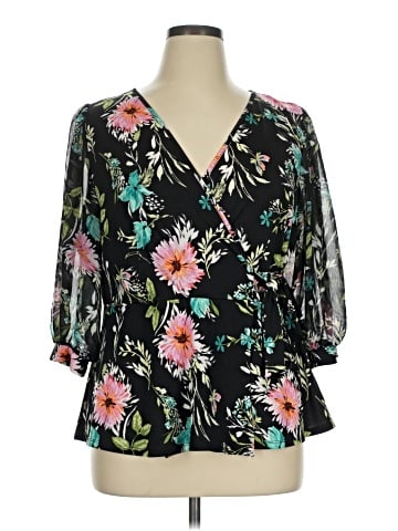 Perseption Concept 3/4 Sleeve Blouse (view 1)