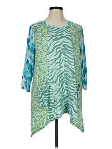LOGO by Lori Goldstein 3/4 Sleeve Blouse (view 1)