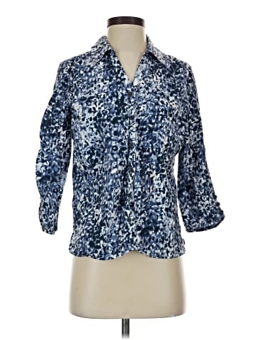 Gloria Vanderbilt 3/4 Sleeve Button-Down Shirt (view 1)
