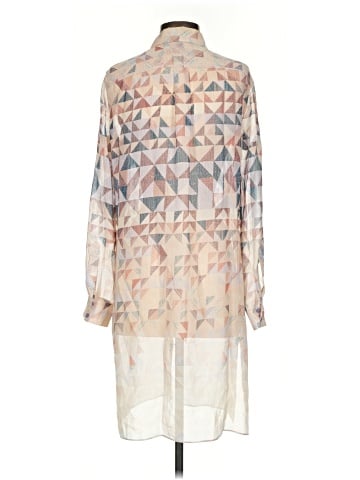 BCBGMAXAZRIA Long Sleeve Silk Top (view 2)