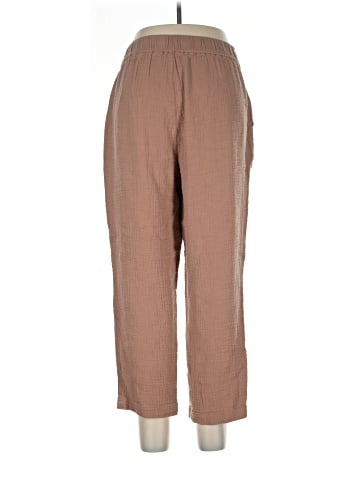 Madewell Cotton-Linen Pull-On High-Rise Tapered Pants: Button-Front Edition (view 2)