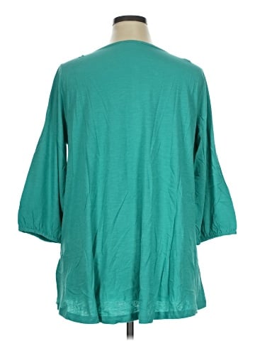 LOGO by Lori Goldstein 3/4 Sleeve Blouse (view 2)