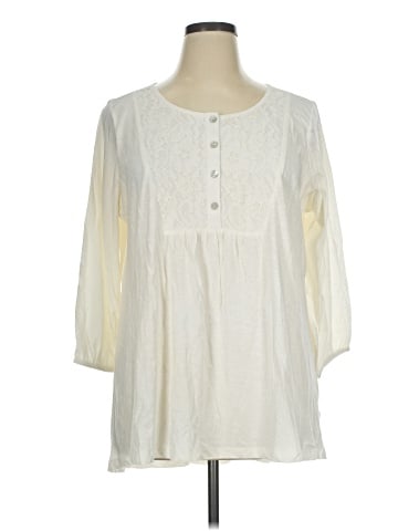 LOGO by Lori Goldstein 3/4 Sleeve Blouse (view 1)