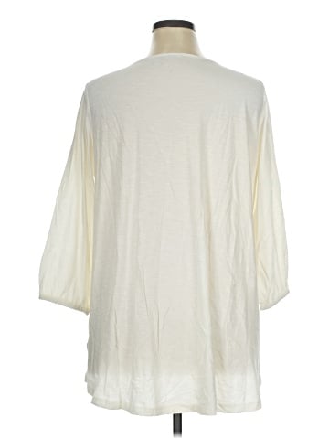 LOGO by Lori Goldstein 3/4 Sleeve Blouse (view 2)