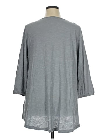 LOGO by Lori Goldstein 3/4 Sleeve Blouse (view 2)