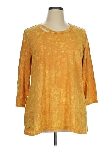 LOGO by Lori Goldstein 3/4 Sleeve Top (view 1)